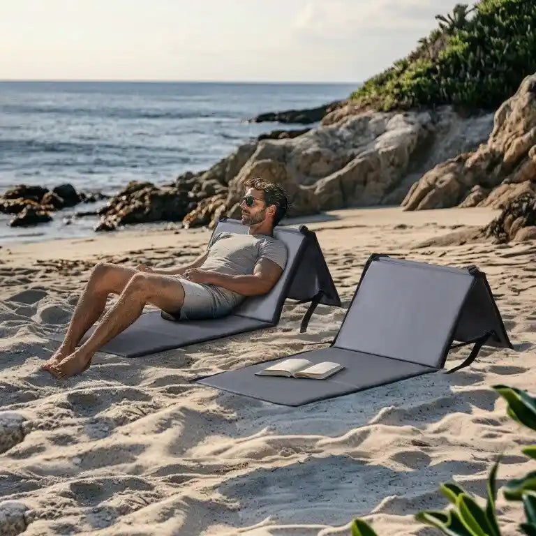 Sunjoy Set da 2 Sedie da Spiaggia Pieghevoli Leggere Portatili per Campeggio Viaggi