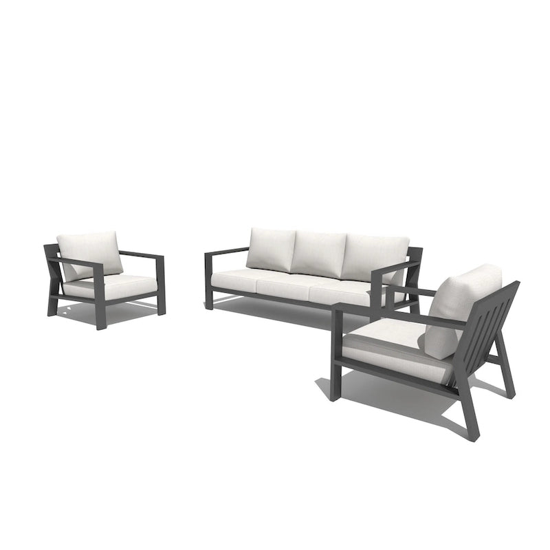 Set da 3 pz Rhodes con posti a sedere