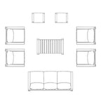 Set di sedute Rodi da 8 pezzi