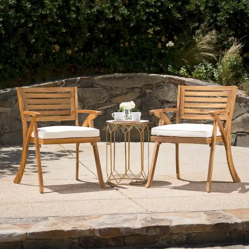 Sedia da pranzo da esterno Hermosa KD in legno (set da 2)