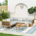 Christopher Knight Home - Set Divani Sezionali da Esterno con Cuscini Impermeabili - Salotto da Esterno di Lusso