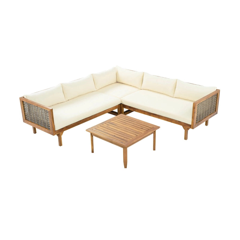 Christopher Knight Home - Set Divani Sezionali da Esterno con Cuscini Impermeabili - Salotto da Esterno di Lusso
