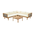 Christopher Knight Home - Set Divani Sezionali da Esterno con Cuscini Impermeabili - Salotto da Esterno di Lusso