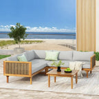 Christopher Knight Home - Set Divani Sezionali da Esterno con Cuscini Impermeabili - Salotto da Esterno di Lusso