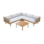 Christopher Knight Home - Set Divani Sezionali da Esterno con Cuscini Impermeabili - Salotto da Esterno di Lusso