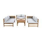 Christopher Knight Home - Set Divani Sezionali da Esterno con Cuscini Impermeabili - Salotto da Esterno di Lusso