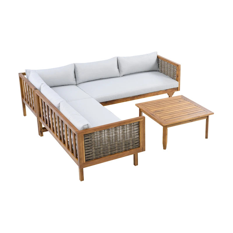 Christopher Knight Home - Set Divani Sezionali da Esterno con Cuscini Impermeabili - Salotto da Esterno di Lusso