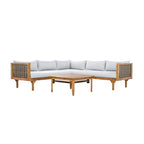 Christopher Knight Home - Set Divani Sezionali da Esterno con Cuscini Impermeabili - Salotto da Esterno di Lusso