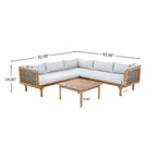 Christopher Knight Home - Set Divani Sezionali da Esterno con Cuscini Impermeabili - Salotto da Esterno di Lusso