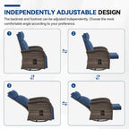 Pocassy 2 pz versatile sedia a sdraio da esterno con cuscino blu
