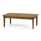 Set 2pz Divanetto e Tavolino da Esterno, Cuscini Blu Petrolio, Struttura in Legno Marrone