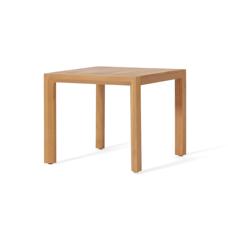 Set da tavolo Liah per esterni, 2 sedie, Legno di acacia marrone, Poliestere color crema