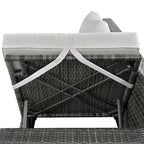 Set di mobili da esterno a 6 pezzi, set da conversazione per patio per tutte le stagioni, set divano in rattan con contenitore e tavolo in vetro temperato