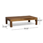 Set Divano Angolare da Esterno a 3 Pezzi, Set di Mobili da Conversazione in Legno di Acacia per Tutte le Stagioni con Pouf e Tavolino da Caffè