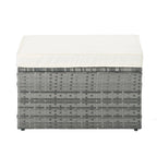 Ensemble de canapé d'extérieur en rotin PE 5 pièces, mobilier de conversation pour patio avec table basse relevable et canapé-lit.