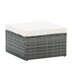 Ensemble de canapé d'extérieur en rotin PE 5 pièces, mobilier de conversation pour patio avec table basse relevable et canapé-lit.