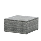 Ensemble de canapé d'extérieur en rotin PE 5 pièces, mobilier de conversation pour patio avec table basse relevable et canapé-lit.