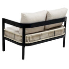 Set di mobili da esterno 4 pezzi, Set da conversazione per patio resistente alle intemperie con cuscini resistenti, Poltrona e tavolino da caffè
