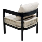 Set di mobili da esterno 4 pezzi, Set da conversazione per patio resistente alle intemperie con cuscini resistenti, Poltrona e tavolino da caffè