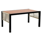 Set di mobili da esterno 4 pezzi, Set da conversazione per patio resistente alle intemperie con cuscini resistenti, Poltrona e tavolino da caffè