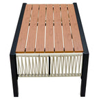 Set di mobili da esterno 4 pezzi, Set da conversazione per patio resistente alle intemperie con cuscini resistenti, Poltrona e tavolino da caffè