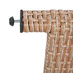 Set Divano da Esterno in Rattan da 5 Pezzi, Set di Mobili da Giardino in Vimini PE per Tutte le Stagioni con 2 Tavolini Laterali Estensibili e Tavolo