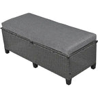 Set Divano da Esterno in Rattan da 5 Pezzi, Set di Mobili da Giardino in Vimini PE per Tutte le Stagioni con 2 Tavolini Laterali Estensibili e Tavolo