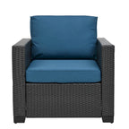 Ensemble de mobilier d'extérieur 10 pièces, ensemble de canapés modulaires en rotin pour terrasse, ensemble de conversation toutes saisons avec coussins et table basse