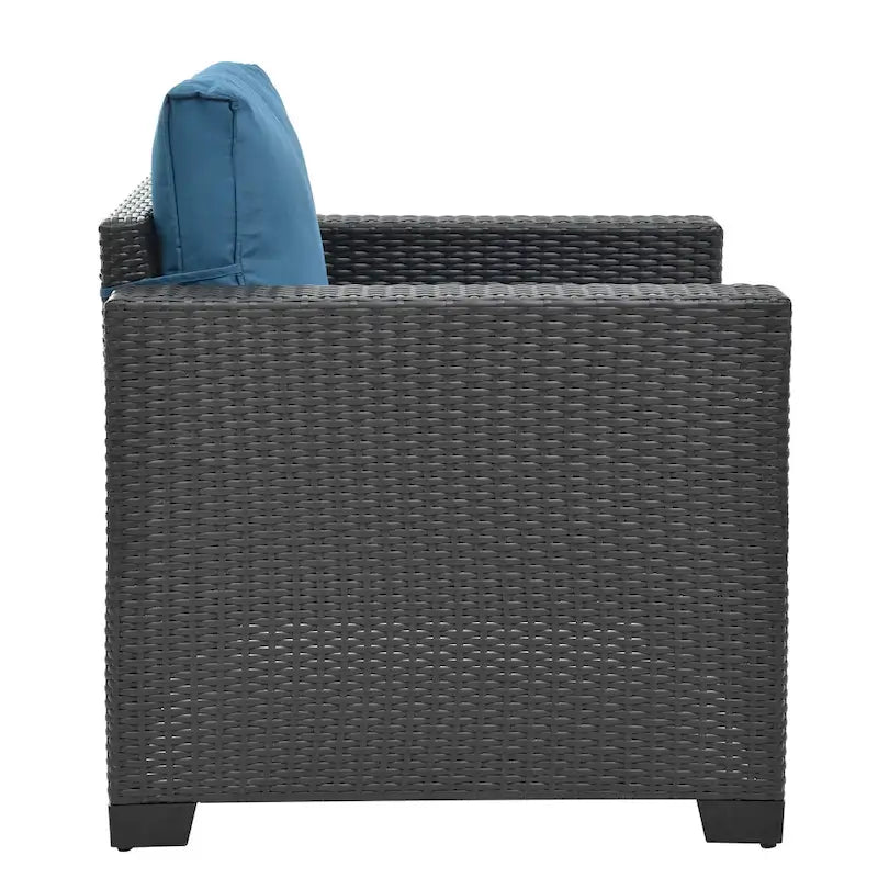 Ensemble de mobilier d'extérieur 10 pièces, ensemble de canapés modulaires en rotin pour terrasse, ensemble de conversation toutes saisons avec coussins et table basse