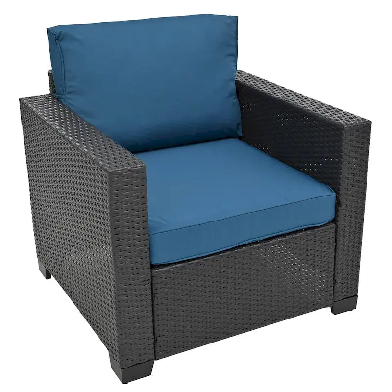 Ensemble de mobilier d'extérieur 10 pièces, ensemble de canapés modulaires en rotin pour terrasse, ensemble de conversation toutes saisons avec coussins et table basse