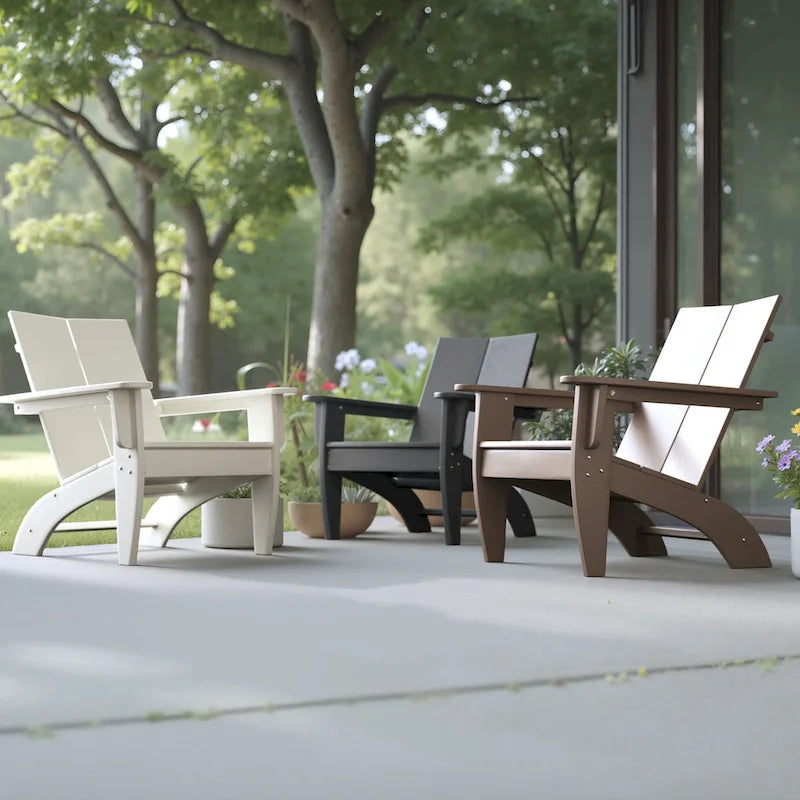 Kamas Outdoor Patio Modern Adirondack Chair