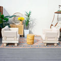 3-piece Aluminum Patio Sofa Set with Coffee Table