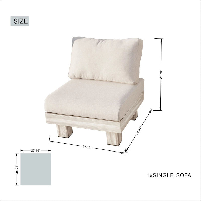 Set divano da patio a 3 pezzi in alluminio con tavolino da caffè