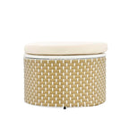Set Divano Sezionale Rotondo da Esterno Divano Letto in Rattan Bicolore con Baldacchino Retrattile e Sedute Modulari