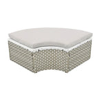 Set Divano Sezionale Rotondo da Esterno Divano Letto in Rattan Bicolore con Baldacchino Retrattile e Sedute Modulari