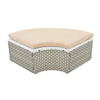 Set Divano Sezionale Rotondo da Esterno Divano Letto in Rattan Bicolore con Baldacchino Retrattile e Sedute Modulari