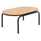 Set di 3 sedie a sdraio da esterno per prato, terrazza, spiaggia, set conversazione con sedie a braccioli e tavolino laterale in acacia