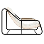 Set di 3 sedie a sdraio da esterno per prato, terrazza, spiaggia, set conversazione con sedie a braccioli e tavolino laterale in acacia