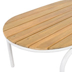 Set di 3 sedie a sdraio da esterno per prato, terrazza, spiaggia, set conversazione con sedie a braccioli e tavolino laterale in acacia