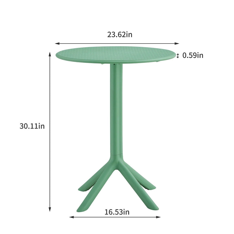 Set bistrot da esterno 3 pezzi, 2 sedie impilabili e 1 tavolo, materiale in resina resistente per balcone, patio, giardino