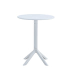 Set bistrot da esterno 3 pezzi, 2 sedie impilabili e 1 tavolo, materiale in resina resistente per balcone, patio, giardino