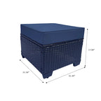 Set divano imbottito in vimini e rattan PE da 7 pezzi