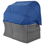 Letto da giorno modulare, lettino prendisole con baldacchino, set da conversazione in vimini per patio