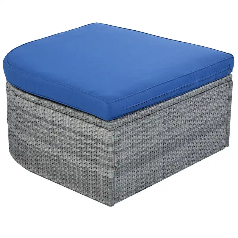 Letto da giorno modulare, lettino prendisole con baldacchino, set da conversazione in vimini per patio