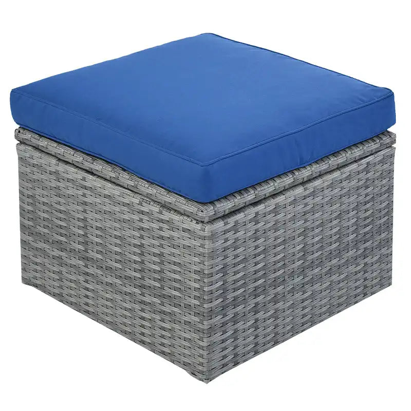 Letto da giorno modulare, lettino prendisole con baldacchino, set da conversazione in vimini per patio
