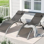 Patio Chaise Lounge Set of 2 for Poolside, Balcony, Backyard - N/A