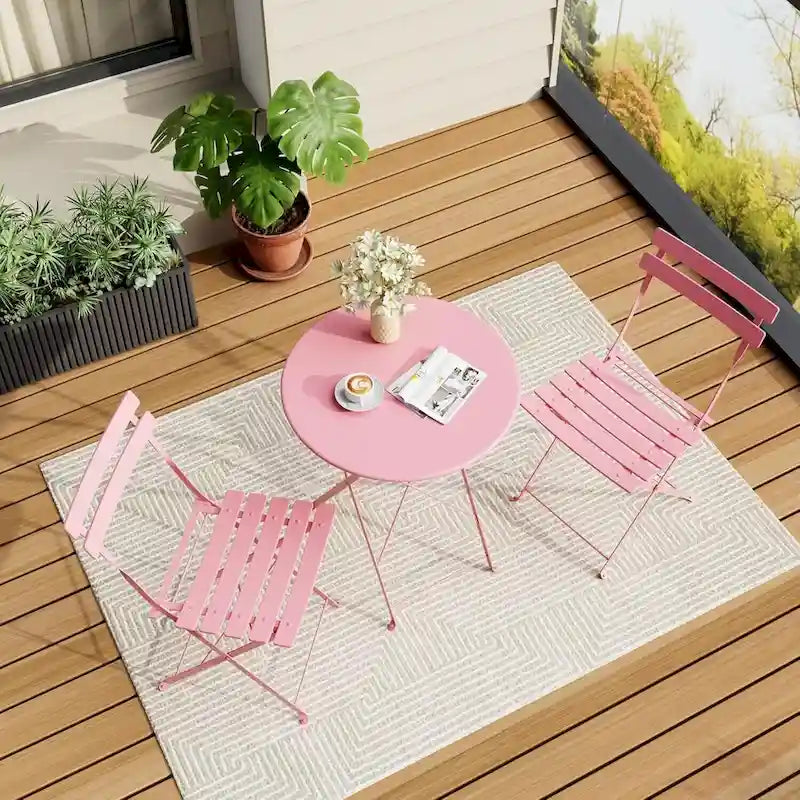 Set di tavolo e sedie da esterno per balcone o piscina di appartamenti