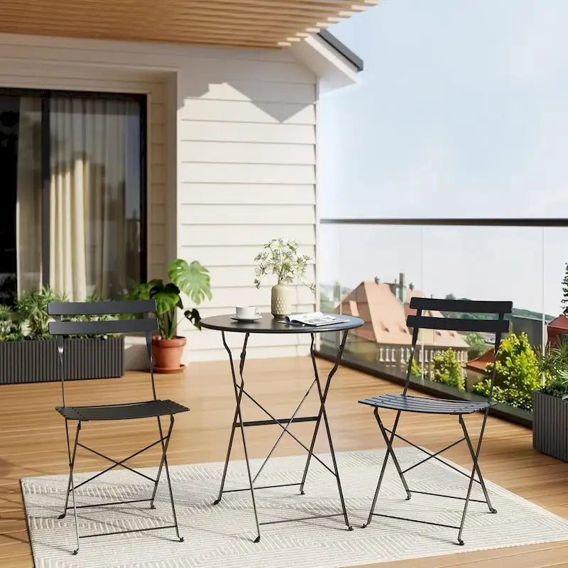 Set di tavolo e sedie da esterno per balcone o piscina di appartamenti