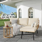 Set da 3 mobili da giardino per cortile, portico, terrazza