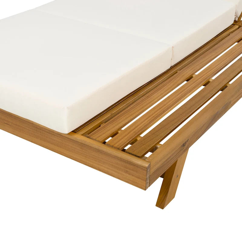 Christopher Knight Home - Lot de 4 chaises longues réglables d'extérieur Harrison en acacia